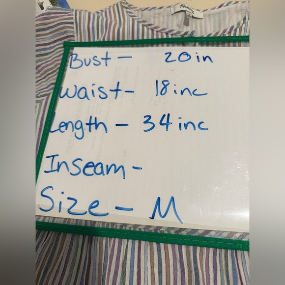 Madewell Striped Crewneck Button Front Tiered Mini Dress Size Medium - Picture 9 of 11